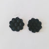 Large Daisy Leather Earrings
