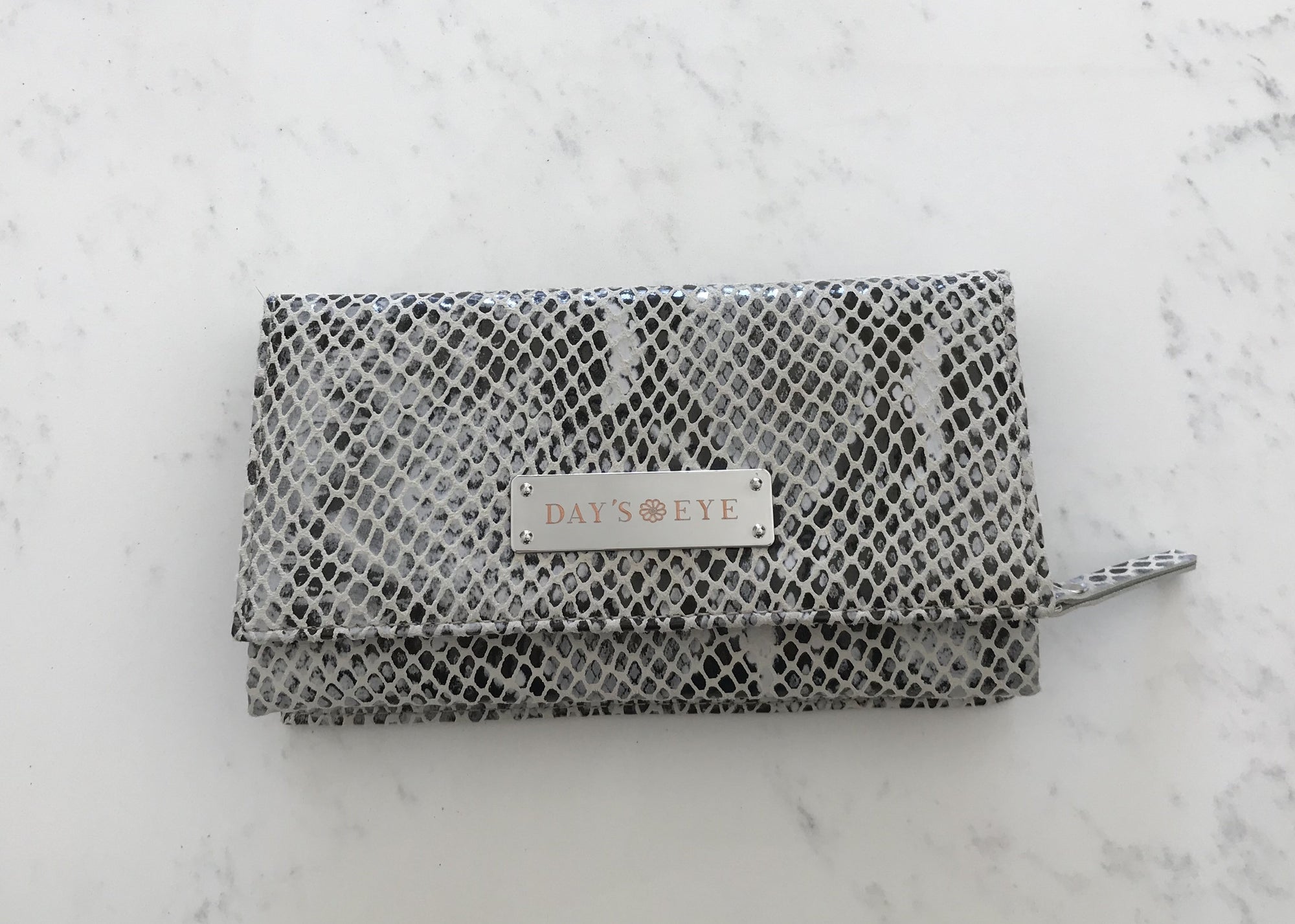 Soft Snake Print Leather Wallet with lots credit card holders and lots of space.