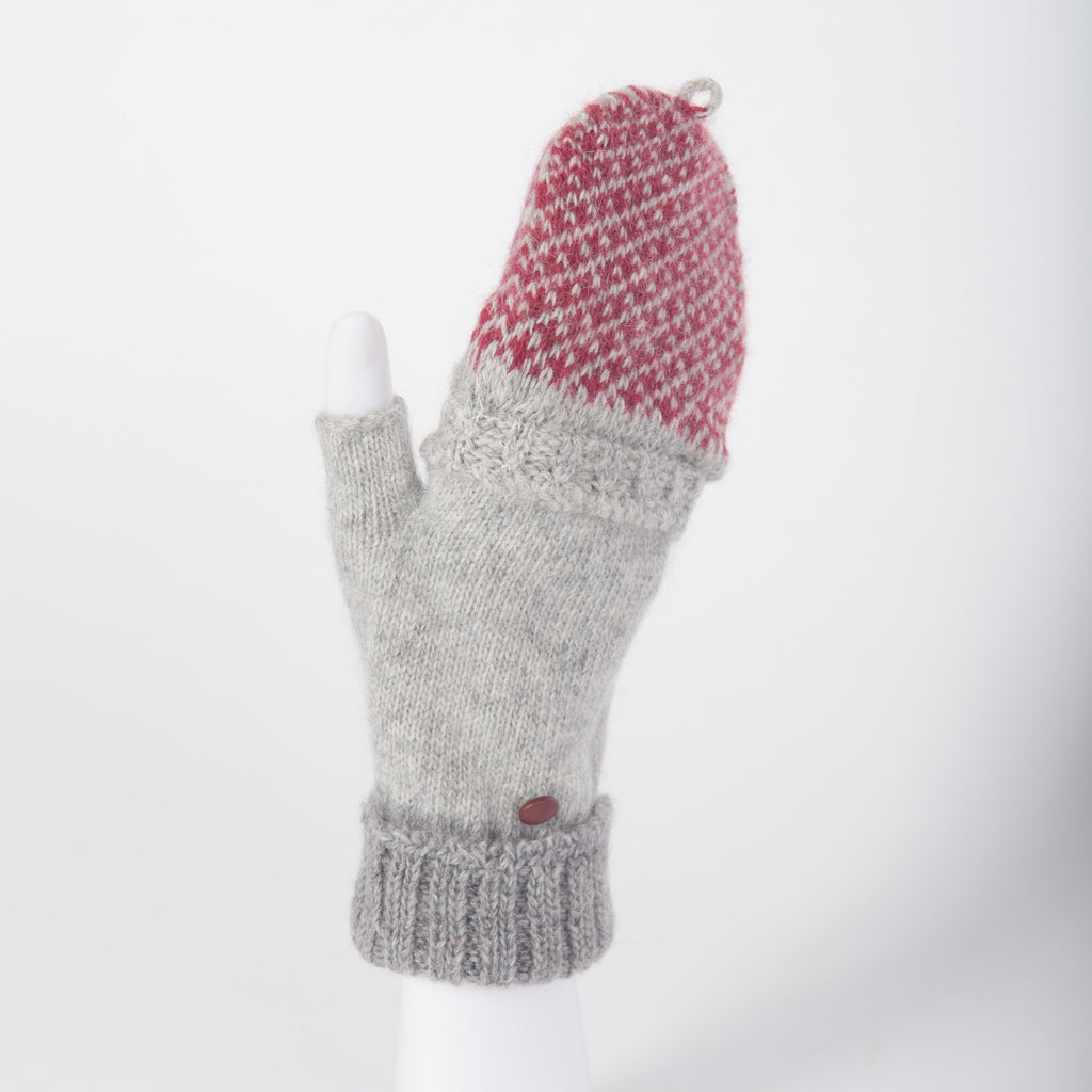 Mittens Grey-Red, Phone touch