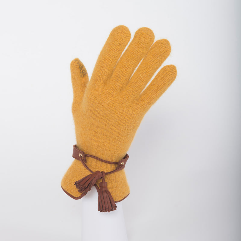 Touch Screen Gloves with Tassel Trim