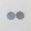 Large Daisy Leather Earrings