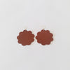 Large Daisy Leather Earrings