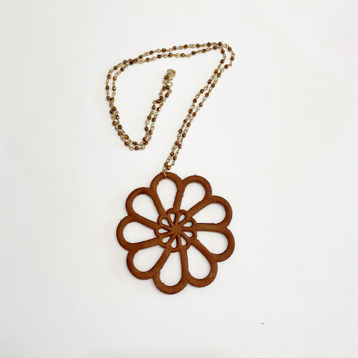 Day's Eye Leather Necklace