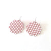 Checkered Leather Earrings and Necklace Collection