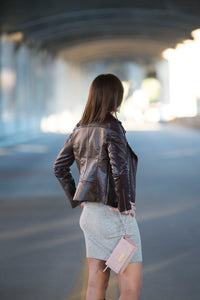 Checkered Leather Print