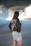 Checkered Leather Print