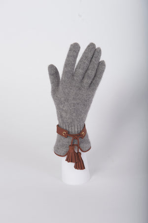 Touch Screen Gloves with Tassel Trim