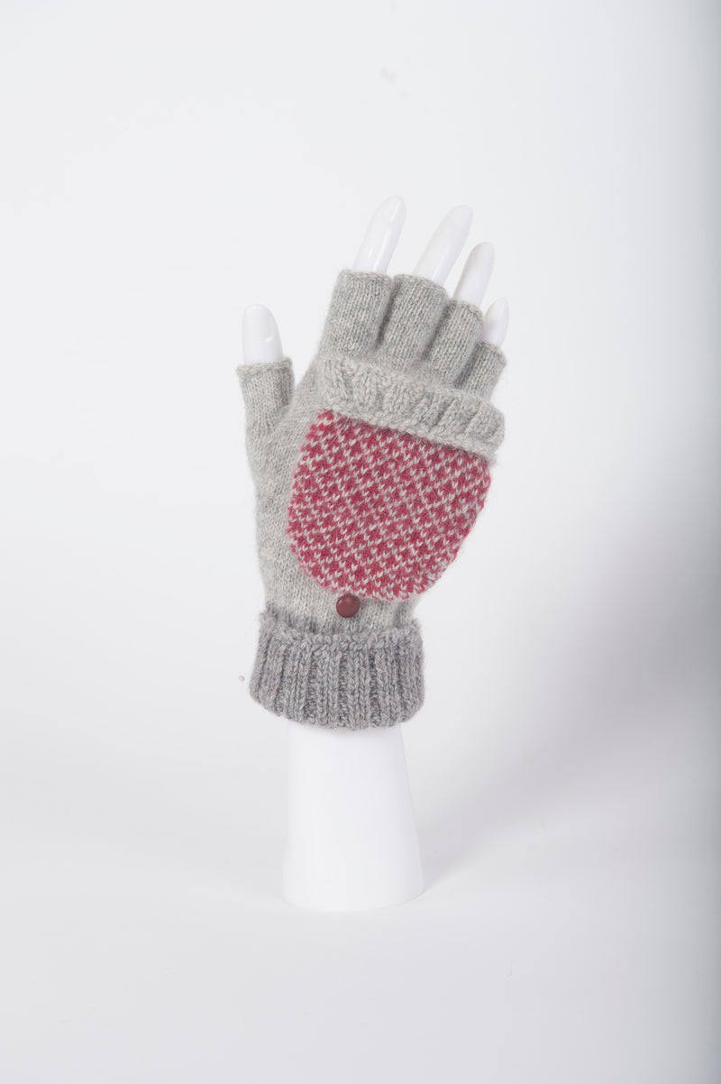 Mittens Grey-Red, Phone touch