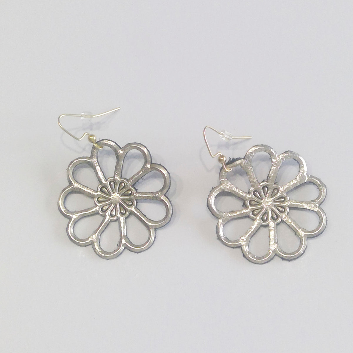 Metallic Leather Earrings