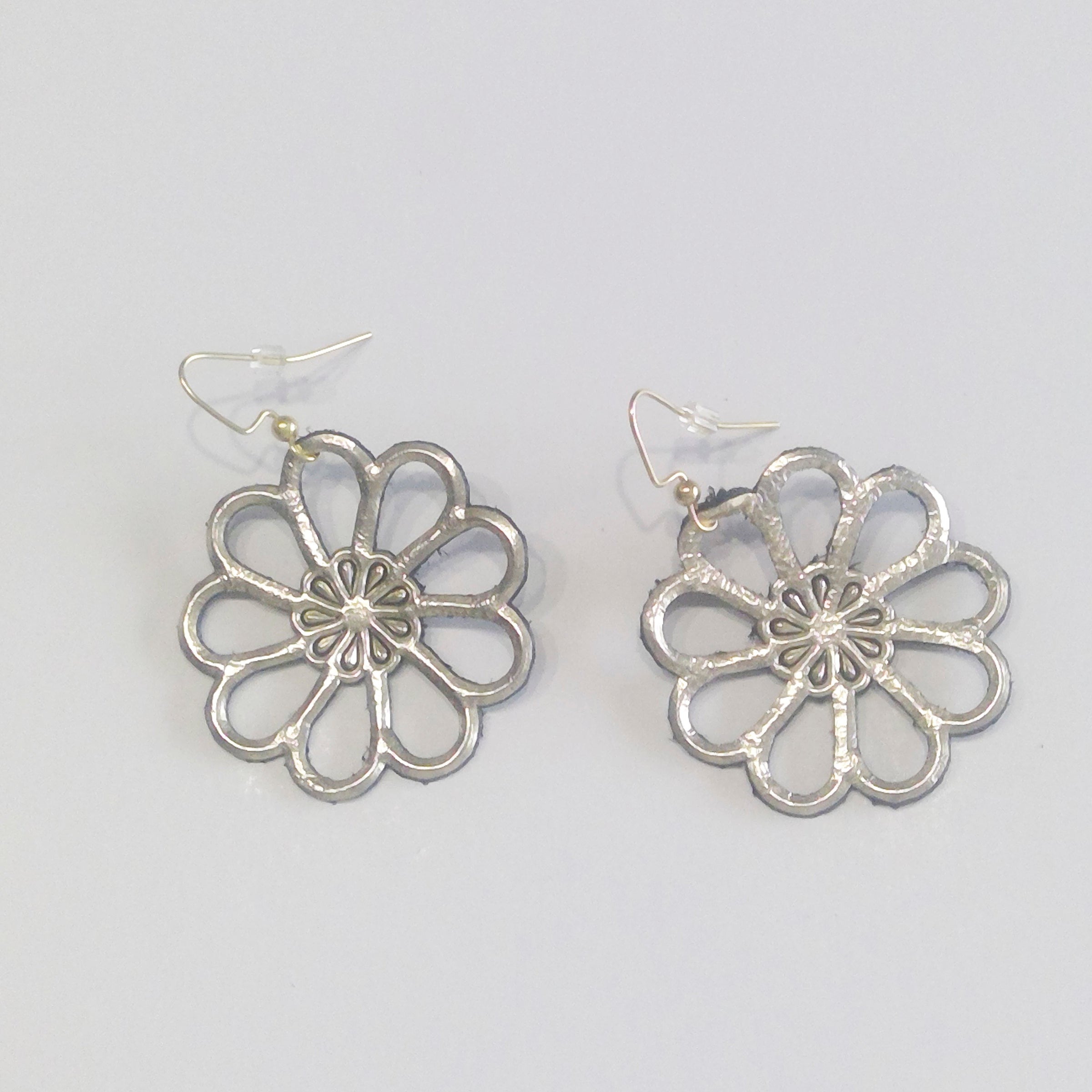 Metallic Leather Earrings