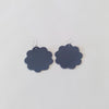 Large Daisy Leather Earrings