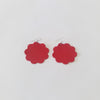 Large Daisy Leather Earrings