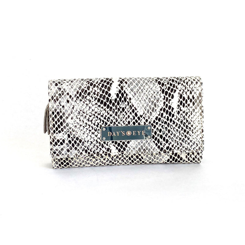 Snake Print Leather Wallet