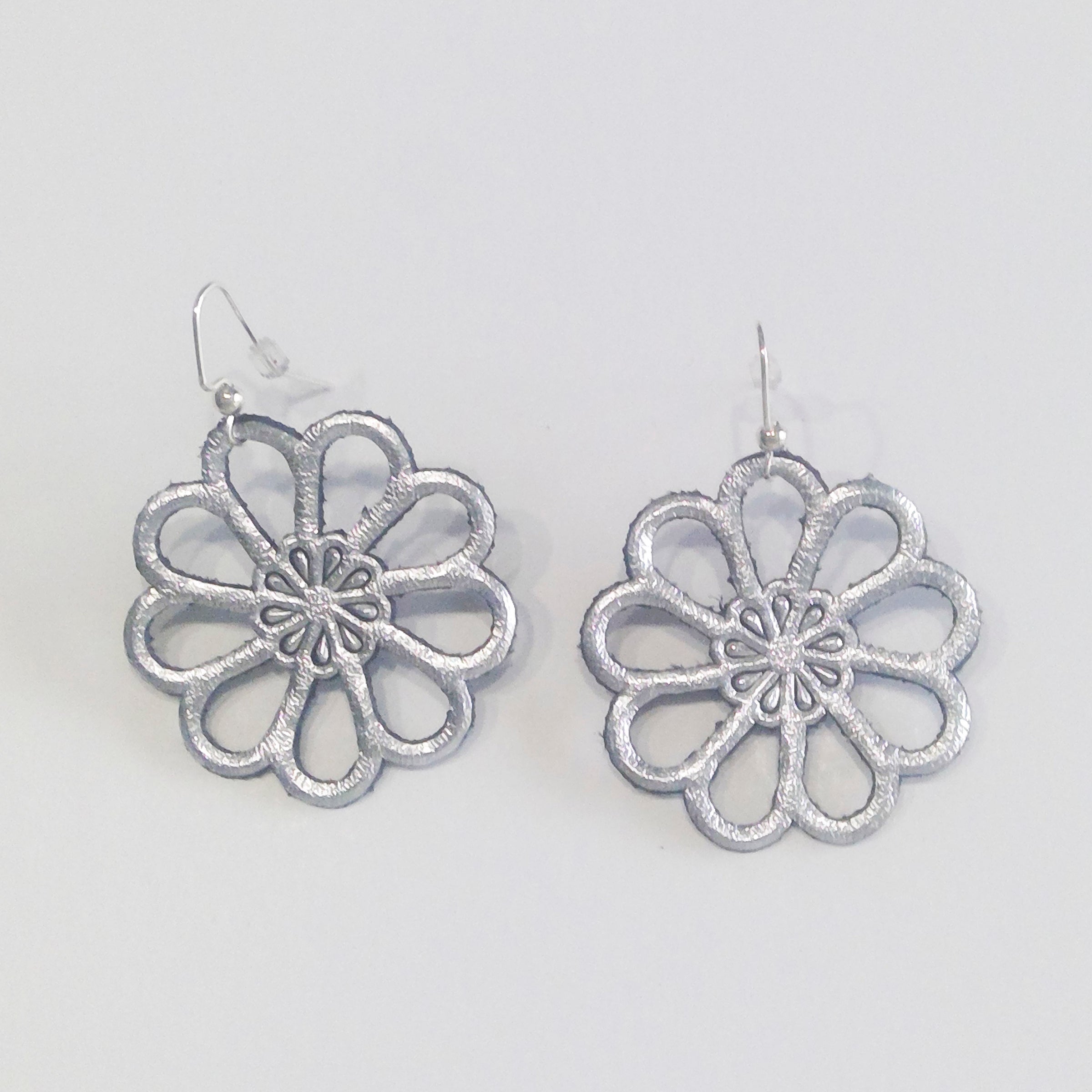 Metallic Leather Earrings