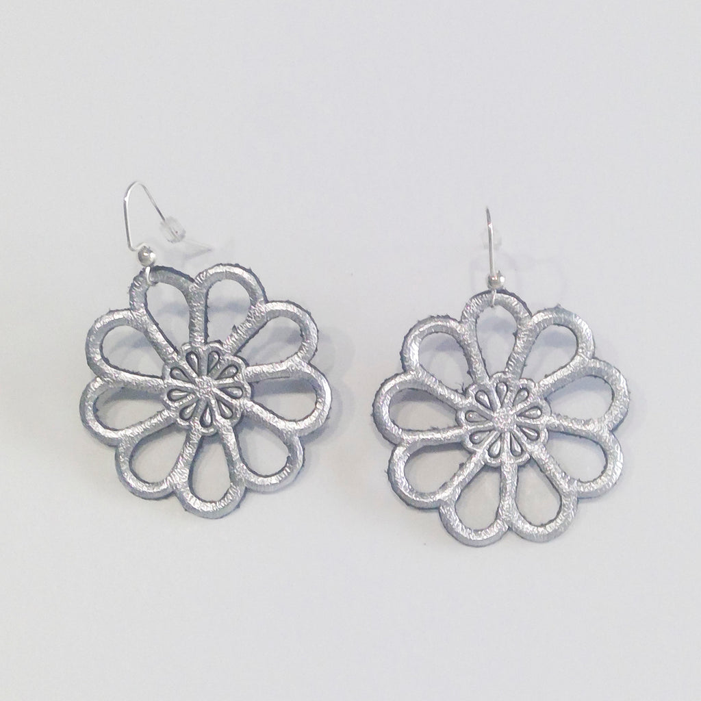 Metallic Leather Earrings