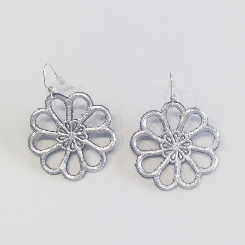 Metallic Leather Earrings