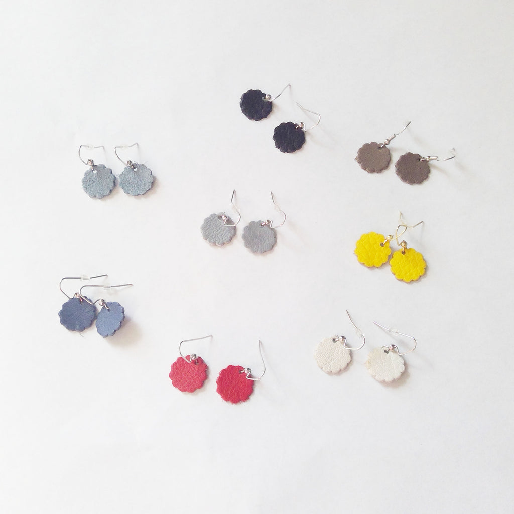 Small Leather Earrings