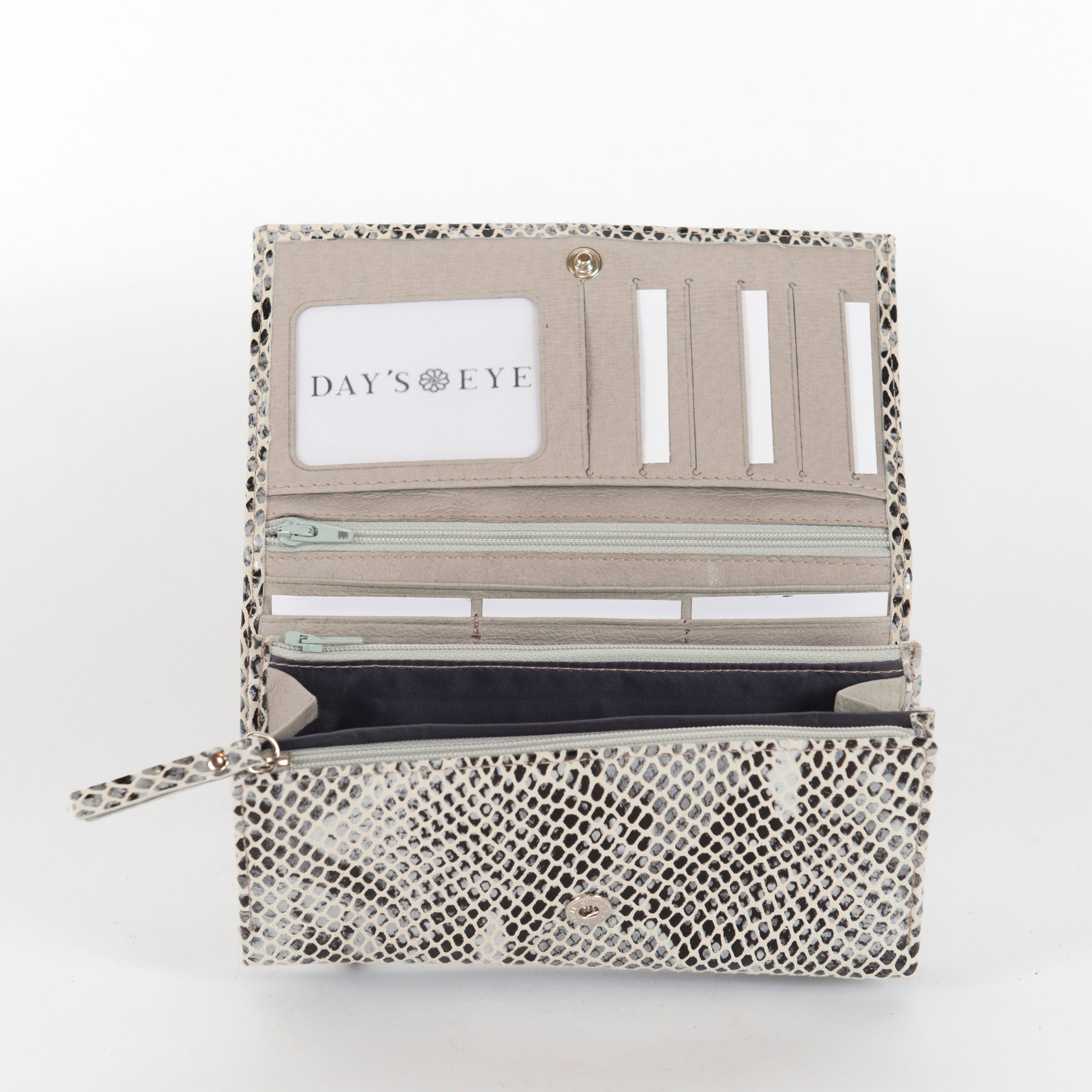 Snake Print Leather Wallet