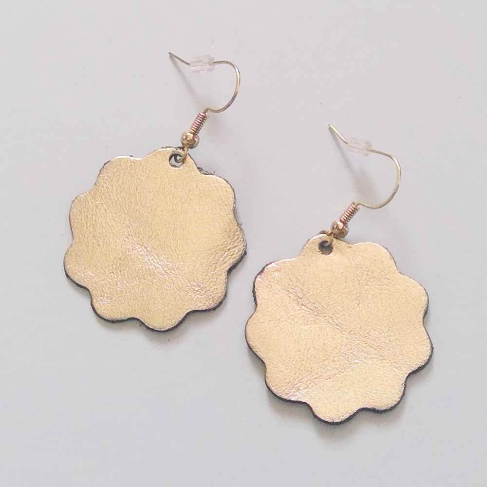 Metallic Leather Earrings