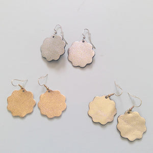 Metallic Leather Earrings